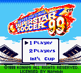 International Superstar Soccer 99 title screen for GameBoy Color